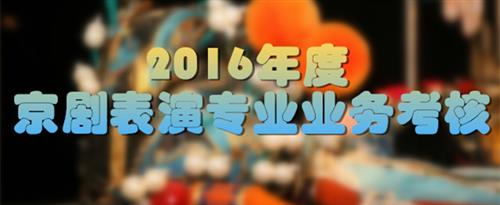 看女人操B视频国家京剧院2016年度京剧表演专业业务考...